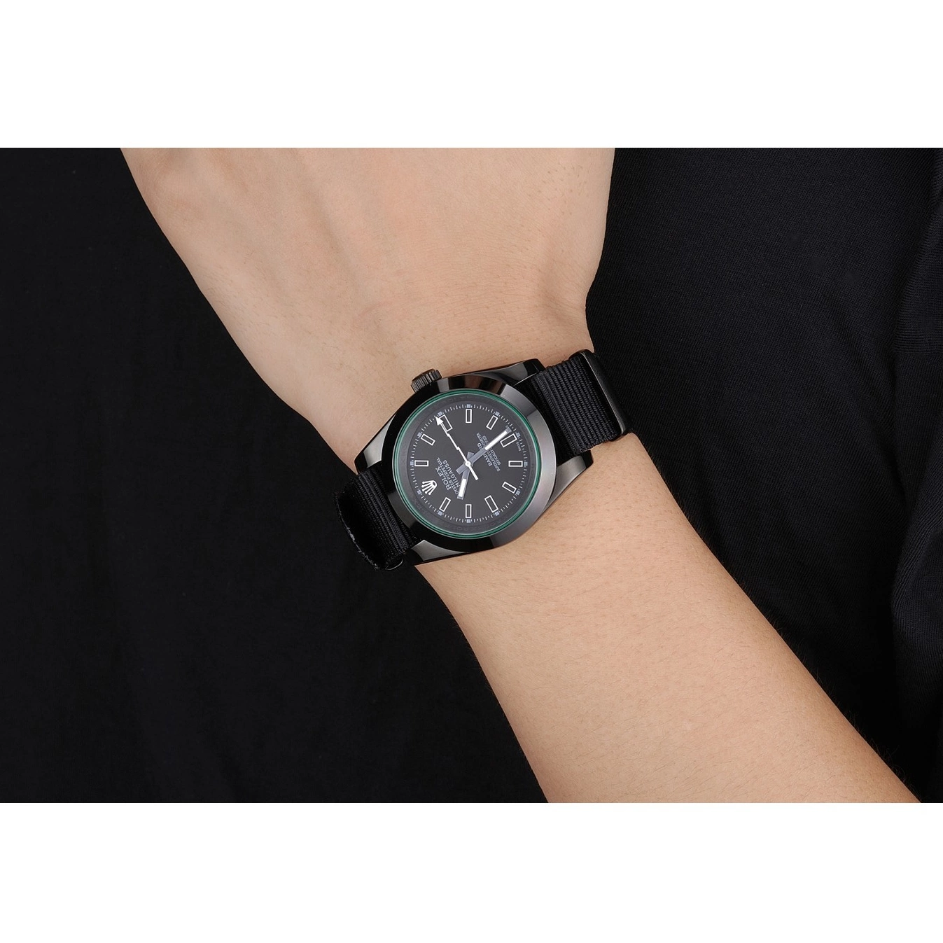 Rolex aaa copy 622001 Strap Milgauss Bamford Rolex Nylon Black 0823